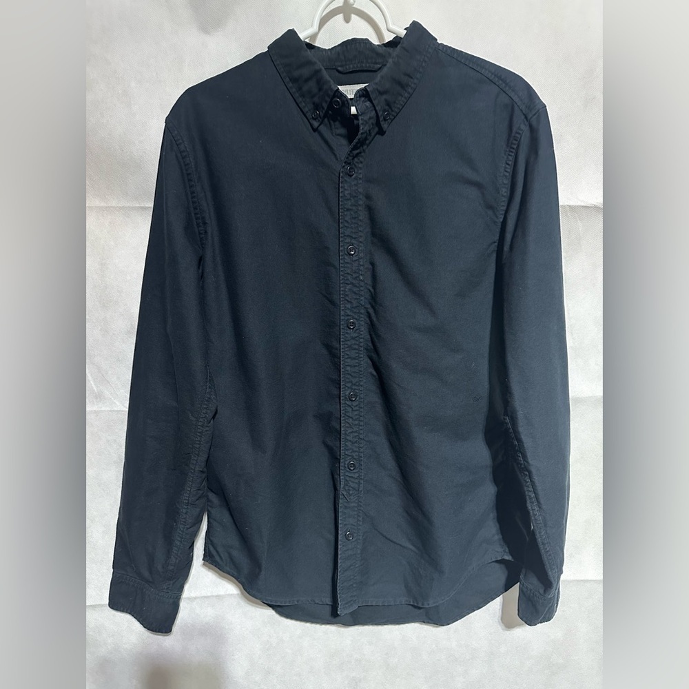 Outerknown Artist Oxford Button Down Shirt 100% Organic Cotton Men’s Black Sz M